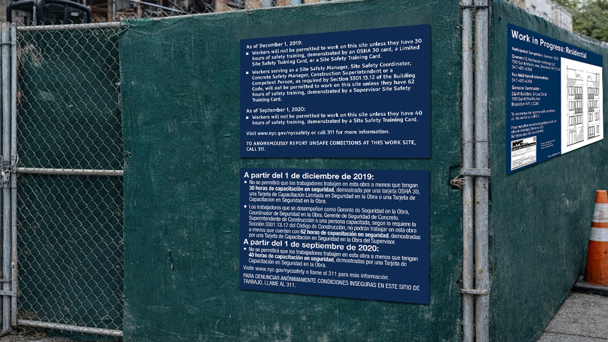 Why Site Safety Training Signs Are Essential for NYC Construction Projects (2025 Guide)