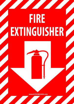 OSHA-style Fire Extinguisher sign for jobsite safety and hazard awareness