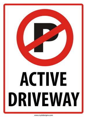 No Parking sign for jobsite safety and hazard awareness