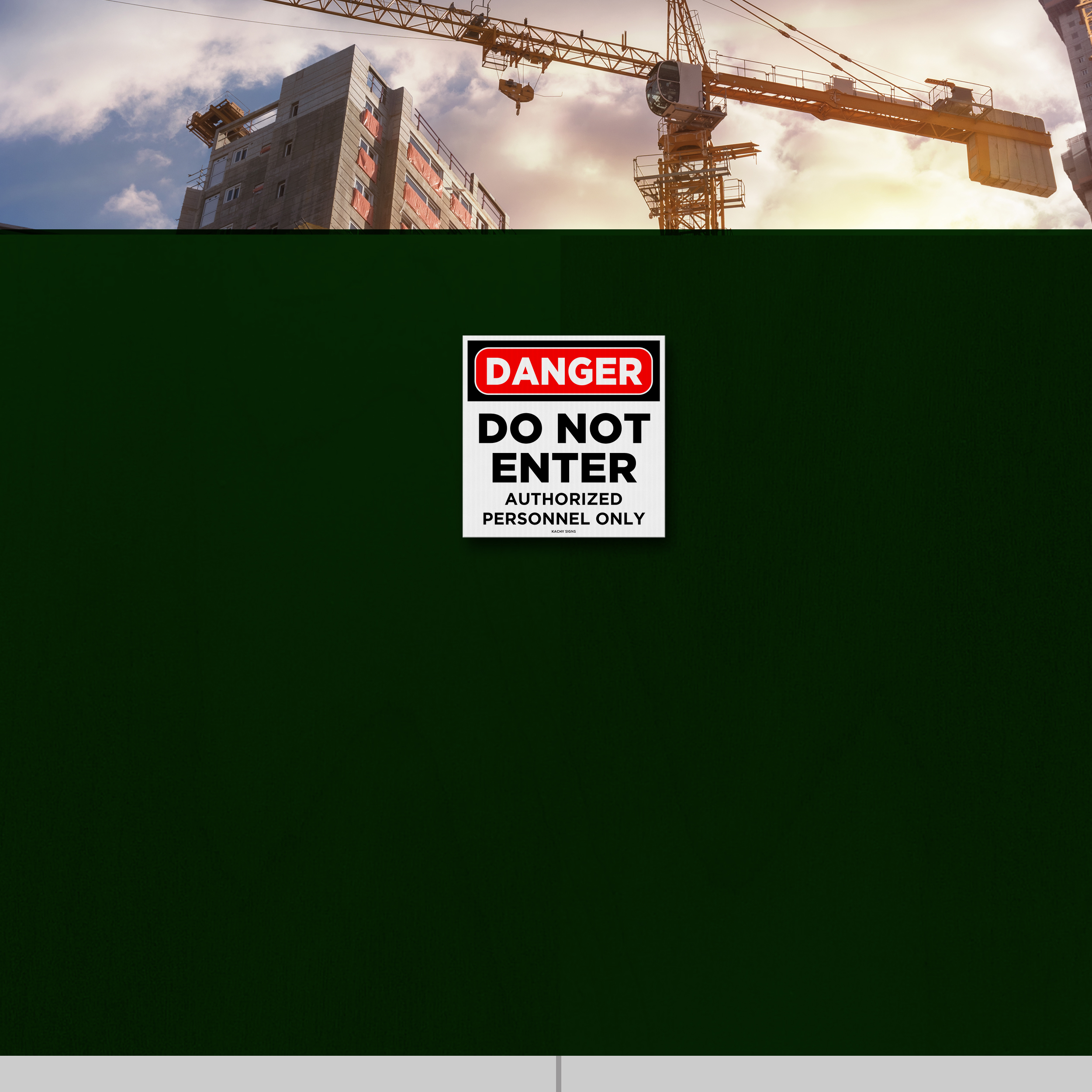 10”×10” Danger Do Not Enter Coroplast Sign – Overstock Special - Image 3