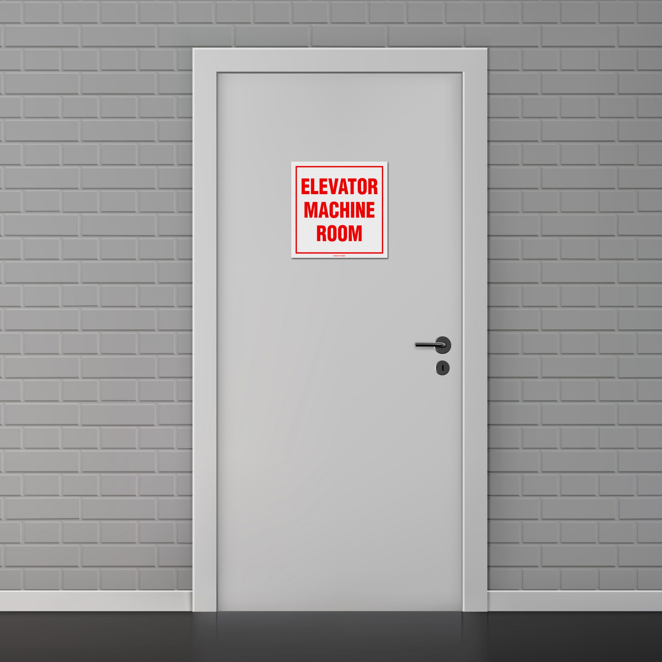 10”×10” Elevator Machine Room Coroplast Sign – Overstock Special - Image 2