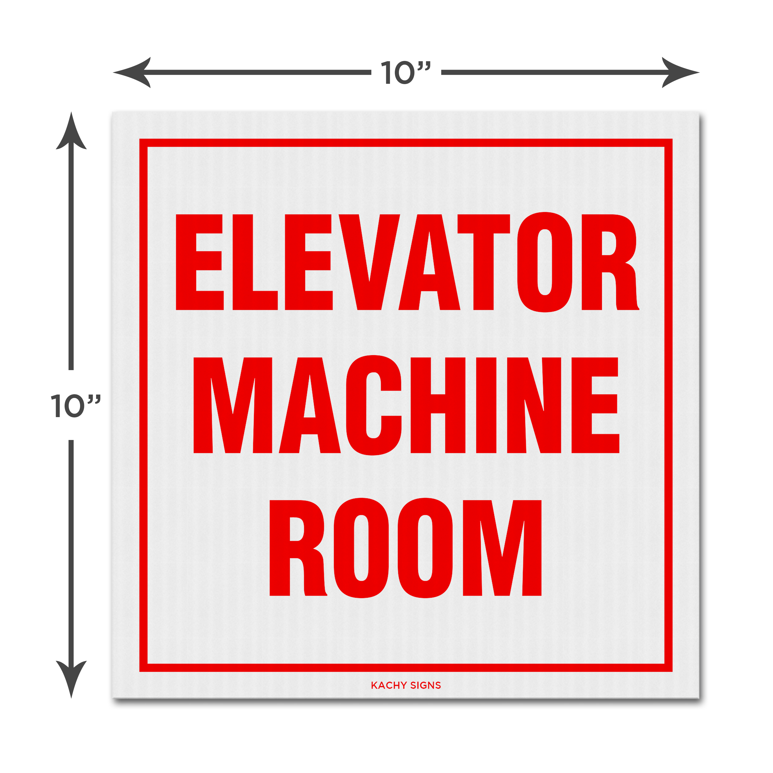 10”×10” Elevator Machine Room Coroplast Sign – Overstock Special - Image 4