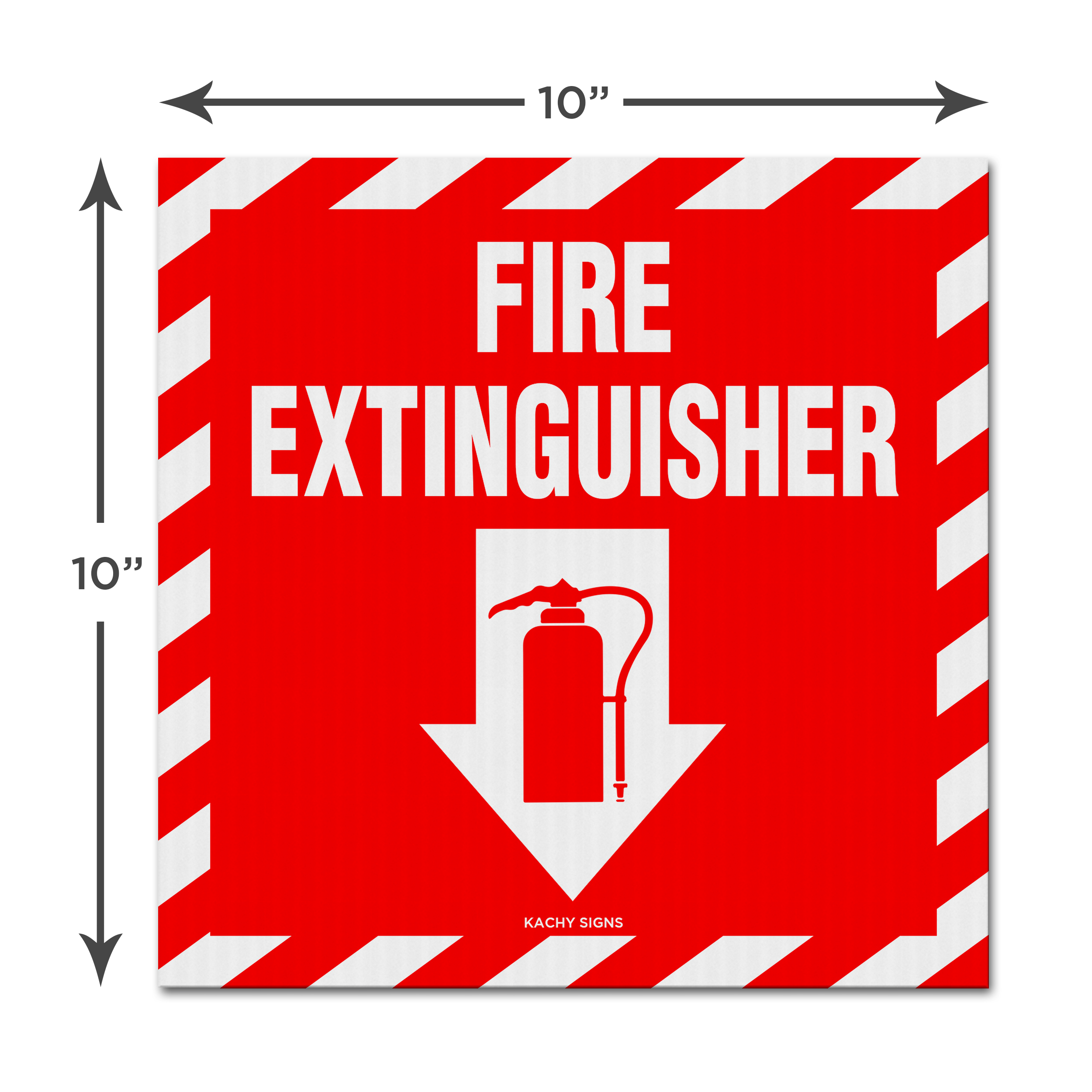 10”×10” Fire Extinguisher Coroplast Sign – Overstock Special - Image 3